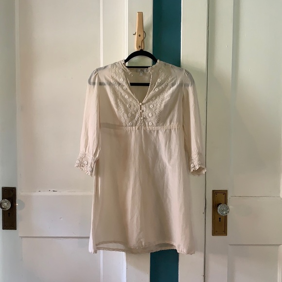 Joie Dresses & Skirts - JOIE Ivory White Lace Embroidered Dress, Flaws, XS